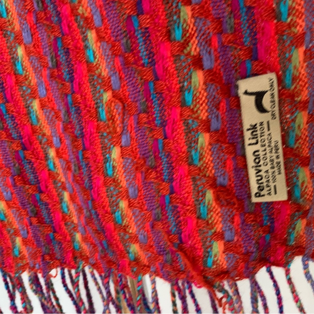 Colorful wool scarf wool - Picture 2 of 3